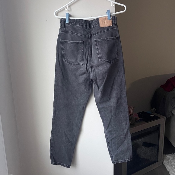 Zara Straight Leg Jean Distressed Black Size 4 - Picture 4 of 5